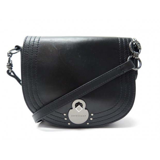 SAC A MAIN LONGCHAMP CAVALCADE S L1395956001 BANDOULIERE CUIR NOIR HAND BAG 395€