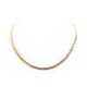 COLLIER EN MAILLES ANGLAISES DORE 41 CM OR JAUNE 18K 10 GR YELLOW GOLD NECKLACE