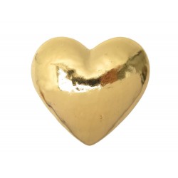 VINTAGE BROCHE YVES SAINT LAURENT GOOSSENS COEUR METAL DORE HEART GOLDEN BROOCH