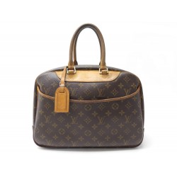 VINTAGE SAC A MAIN LOUIS VUITTON DEAUVILLE TOILE MONOGRAM VANITY HAND BAG 1250€