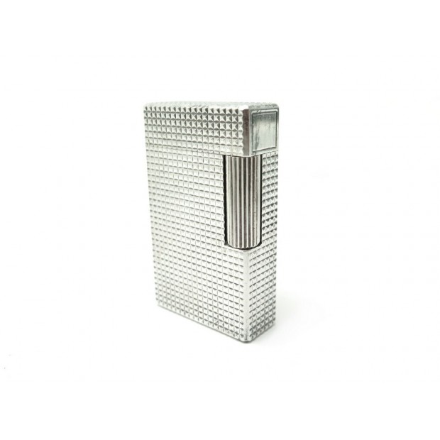 BRIQUET ST DUPONT LIGNE 2 POINTE DE DIAMANT ACIER PALLADIE ARGENTE LIGHTER 650€