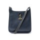 SAC A MAIN HERMES VESPA PM BANDOULIERE EN CUIR COURCHEVEL BLEU MARINE BAG 2800€