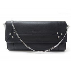 NEUF SAC A MAIN JEROME DREYFUSS PORTEFEUILLE CHAINE PIF SILVER EN CUIR WOC 390€