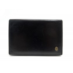 PORTE CARTES CARTIER EN CUIR NOIR BLACK LEATHER CARD HOLDER 330€