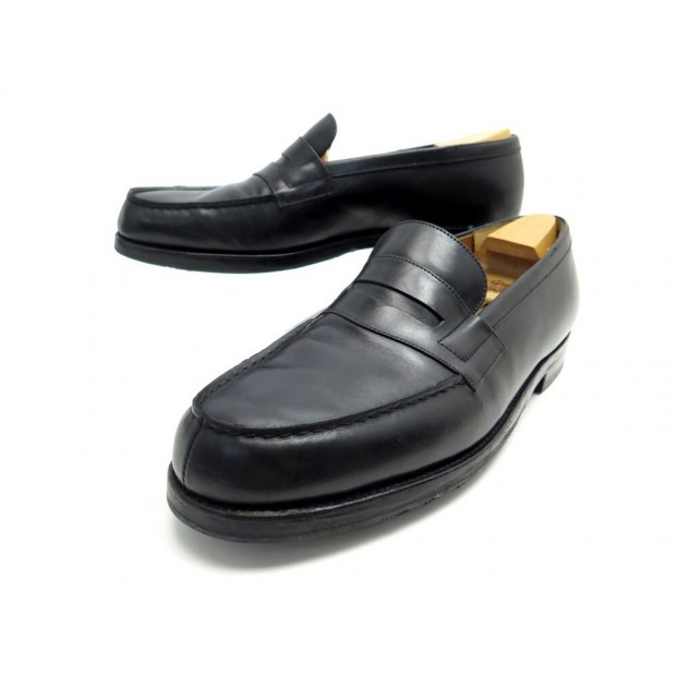 CHAUSSURES JM WESTON MOCASSINS 180 10.5C 44.5 CUIR NOIR EMBAUCHOIRS SHOES 765€