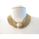 COLLIER CHANEL METAL DORE 5 RANGS 