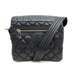 SAC A MAIN CHANEL COCO COCOON EN TOILE MATELASSE NOIR BANDOULIERE HAND BAG 1500€