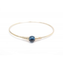 NEUF BRACELET POMELLATO M'AMA NON M'AMA OR ROSE TOPAZE BLUE LONDON M 16CM 1600€