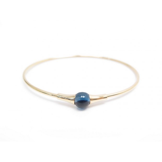 NEUF BRACELET POMELLATO M'AMA NON M'AMA OR ROSE TOPAZE BLUE LONDON M 16CM 1600€