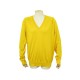 NEUF PULL HERMES AMPLE COL V 44 L EN CACHEMIRE & SOIE JAUNE IMPERIAL NEW 1150€