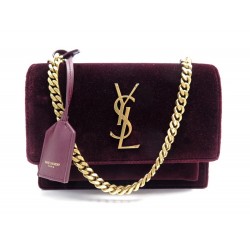 NEUF SAC A MAIN YVES SAINT LAURENT SUNSET S 441972 VELOURS BANDOULIERE BAG 1645€