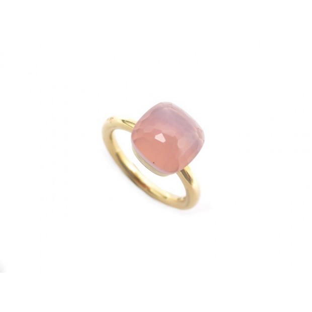 BAGUE POMELLATO NUDO CLASSIC 52 EN OR ROSE 18K & QUARTZ ROSE GOLD RING 2300€