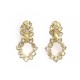 NEUF VINTAGE BOUCLES D'OREILLES YVES SAINT LAURENT PENDANTES STRASS EARRINGS