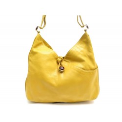 VINTAGE SAC A MAIN FENDI HOBO EPAULE EN CUIR JAUNE 35 CM LEATHER HAND BAG PURSE