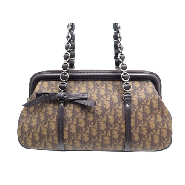 SAC A MAIN CHRISTIAN DIOR ROMANTIQUE TROTTER EN TOILE OBLIQUE HAND BAG 845€