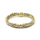 BRACELET CHAUMET TRESSE T18 DEUX ORS JAUNE BLANC 18K 47.5 GR + ECRIN GOLD JEWEL