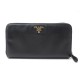 PORTEFEUILLE PRADA COMPAGNON 1ML029 EN CUIR ASFFIANO NOIR LEATHER WALLET 630€