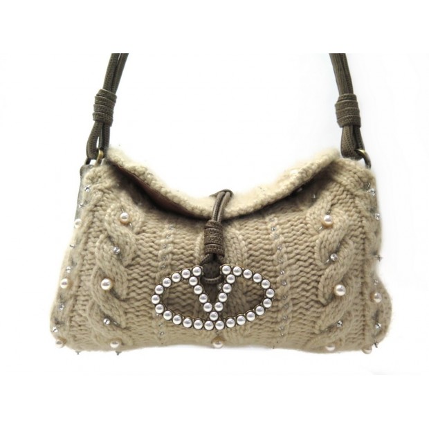 NEUF SAC A MAIN VALENTINO GARAVANI POCHETTE EN CACHEMIRE PERLES CLUTCH BAG 2300€