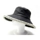 CHAPEAU HERMES TAILLE 57 EN CUIR DE CERF NOIR BLACK DEER LEATHER HAT 510€