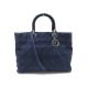 SAC A MAIN CHRISTIAN DIOR LADY LARGE TOILE DENIM CANNAGE BANDOULIERE BAG 3600€