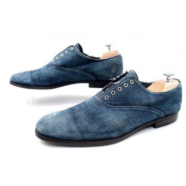 CHAUSSURES YVES SAINT LAURENT MOCASSINS EN JEAN 44 FACON RICHELIEU SHOES 495€