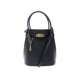 SAC A MAIN LANCEL SEAU FERMOIR KELLY BANDOULIERE EN CUIR FACON LEZARD LIZARD BAG