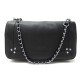 NEUF SAC A MAIN JEROME DREYFUSS BOBI SILVER CUIR AGNEAU NOIR BANDOULIERE 630€