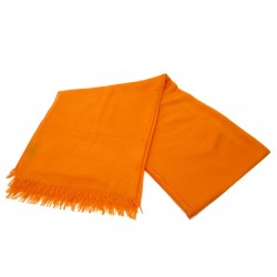 NEUF ETOLE HERMES GRAND H EN CACHEMIRE & LAINE ORANGE CASHMERE NEW STOLE 860€