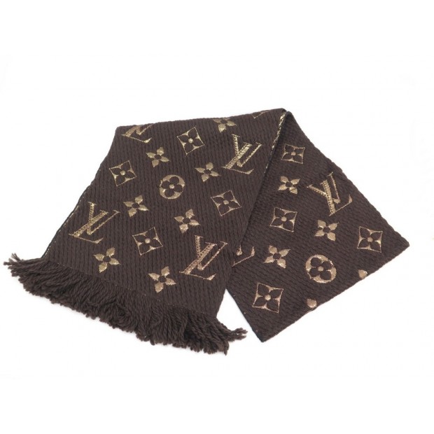 NEUF ECHARPE LOUIS VUITTON LOGOMANIA MONOGRAM SHINE EN LAINE + BOITE SCARF 480€