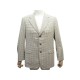 VESTE HERMES G 9135 M 50 BEIGE EN LAINE A CARREAUX MULTICOLORE WOOL JACKET 1700€