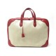 VINTAGE VALISE HERMES VICTORIA 50 TOILE BEIGE & CUIR ROUGE BAGAGE SAC TRAVEL BAG