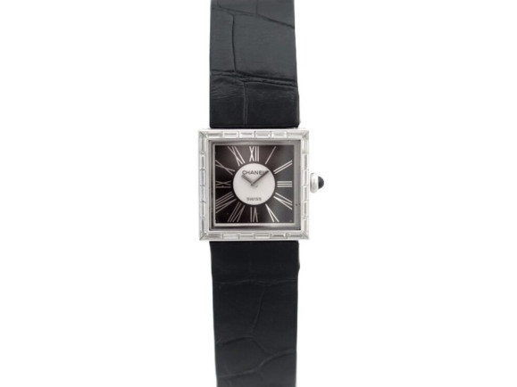 montre chanel mademoiselle or blanc 18k