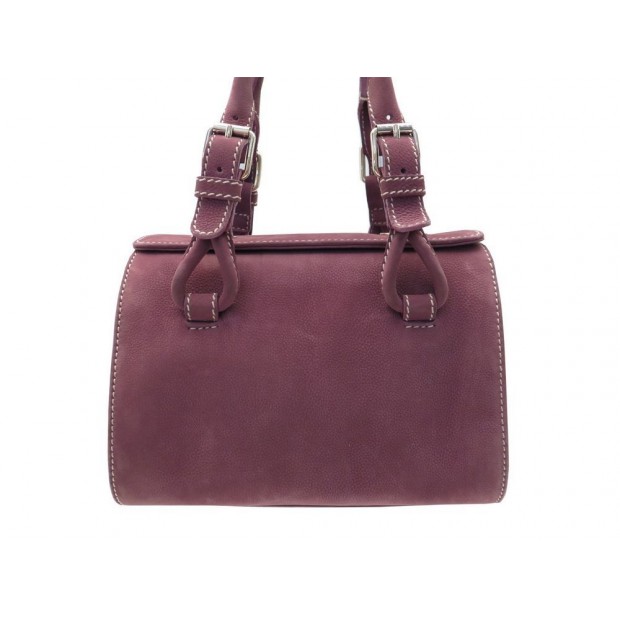 SAC A MAIN CELINE CABAS MAIN EN CUIR SUEDE PRUNE LEATHER HAND BAG PURSE 1000€