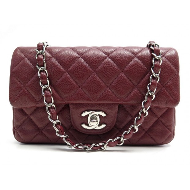 SAC A MAIN CHANEL MINI TIMELESS CUIR CAVIAR MATELASSE BANDOULIERE HAND BAG 3800€