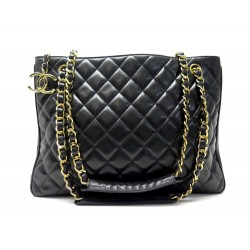 VINTAGE SAC A MAIN CHANEL SHOPPING 30 CABAS EN CUIR MATELASSE NOIR HANDBAG 3900€