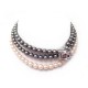 NEUF COLLIER CHANEL 3 RANGS DE PERLES LOGO CC 37 CM + BOITE NEW NECKLACE 990€