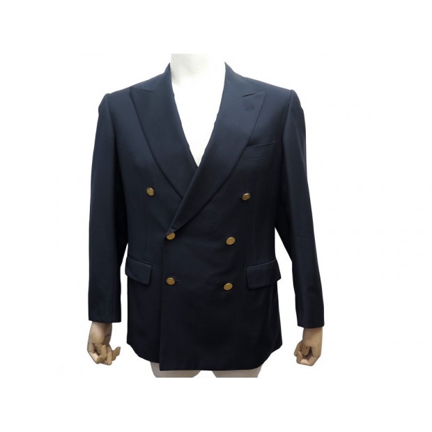 NEUF VESTE HERMES BLAZER SUPER 100 G2190 M 48 EN LAINE BLEU MARINE JACKET 1700€