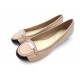 NEUF CHAUSSURES CHANEL BALLERINES G27754 38.5 CUIR BEIGE + BOITE SAC SHOES 560€