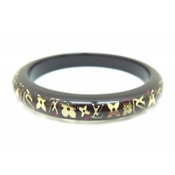 NEUF BRACELET LOUIS VUITTON INCLUSION PM MONOGRAM 18 CM EN RESINE PRUNE NEW 390€