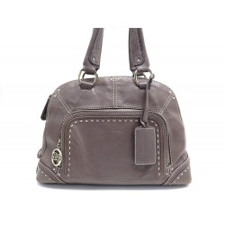 SAC A MAIN LANCEL MADEMOISELLE ADJANI EN CUIR TAUPE CABAS LEATHER HAND BAG 1150€