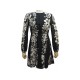 NEUF ROBE VALENTINO MOTIFS FLEURS M 40 EN LAINE VIERGE NOIRE NEW DRESS 2500€