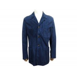 NEUF VESTE HERMES M 48 EN CUIR PEAU DE PORC BLEU MARINE NEW PEGSKIN JACKET 5000€