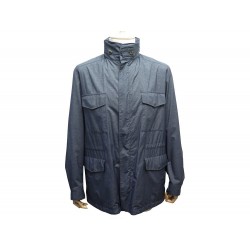 NEUF BLOUSON LORO PIANA IMPERMEABLE STORM SYSTEM L 52 BLEU NEW JACKET 2600€