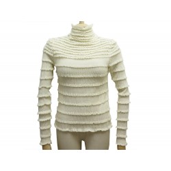 NEUF PULL VALENTINO NB0KC26G3J4 S 36 EN COTON BEIGE NEW COTTON SWEATER 1200€