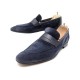 CHAUSSURES BERLUTI MOCASSINS LORENZO 8 42 EN CUIR & DAIM BLEU LOAFERS SHOES 990€