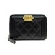 NEUF PORTEFEUILLE CHANEL PORTE-MONNAIE ZIPPE BOY A80602 CUIR GRAINE + BOITE 540€