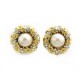 VINTAGE BOUCLES D'OREILLES CHANEL PERLES & STRASS 1984 DE CASTELLANE EARRINGS