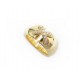 BAGUE CHAUMET LIENS CROISES 52 OR JAUNE DIAMANTS +BOITE GOLD DIAMONDS RING 5740€