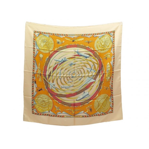 FOULARD HERMES REVES D'ESPACE DUCHENE CARRE 90 EN SOIE + BOITE SILK SCAF 460€