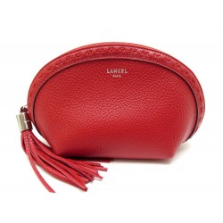 NEUF POCHETTE TROUSSE LANCEL PREMIER FLIRT A11134 CUIR ROUGE LEATHER POUCH 215€